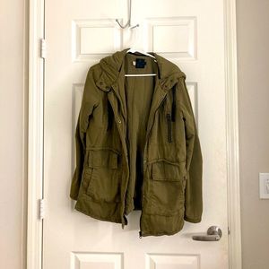 Volcom women’s medium army green coat.
